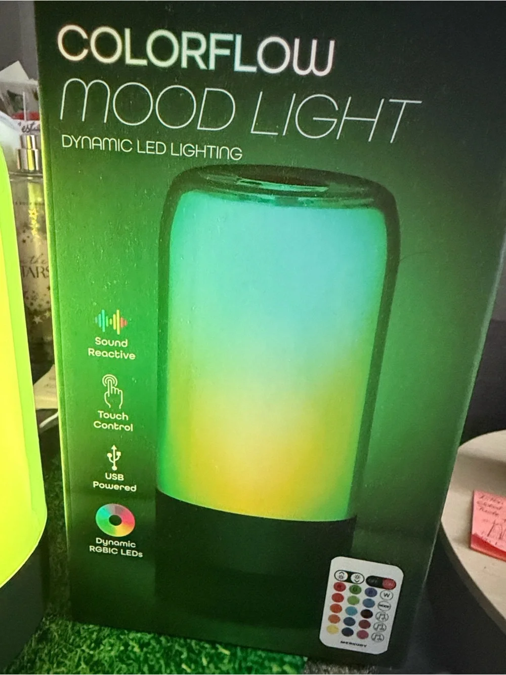Merkury ColorFlow Mood Light Lantern — White LED Color-Changing Lamp